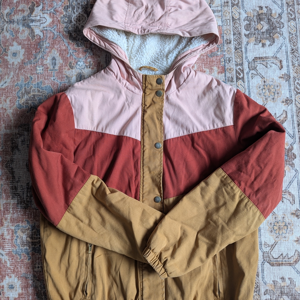 Colorblock Hooded Women's Jacket